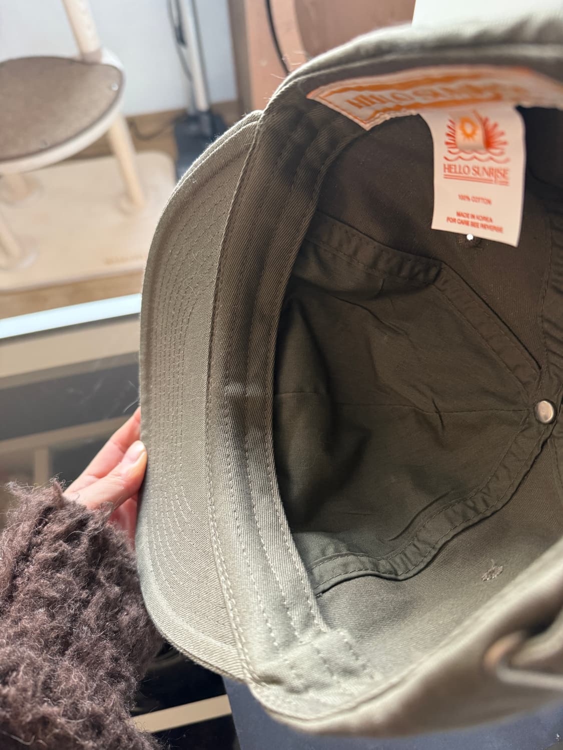 헬로선라이즈 6panel cap khaki 상품이미지3