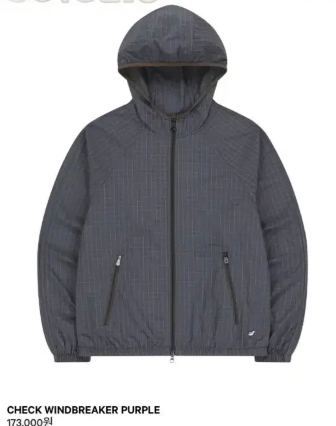 코이세이오 체크 윈드브레이커 퍼플 상품이미지1