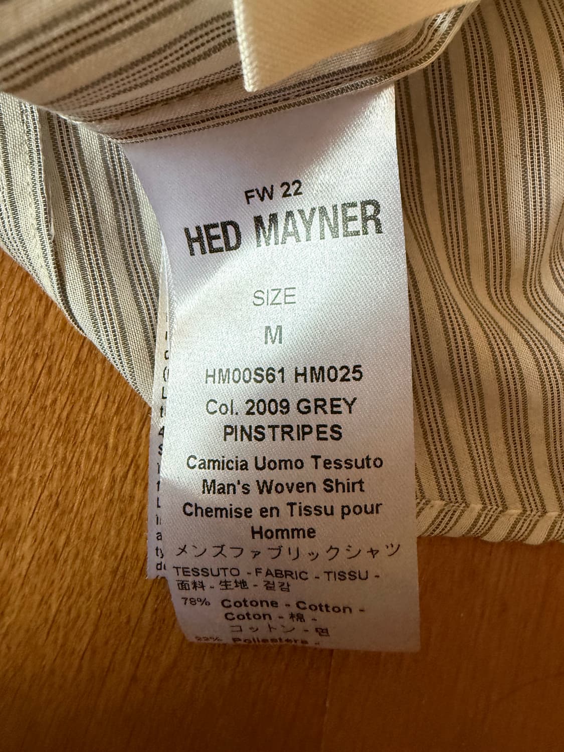 HED MAYNER 22FW 오바사이즈 셔츠 상품이미지3