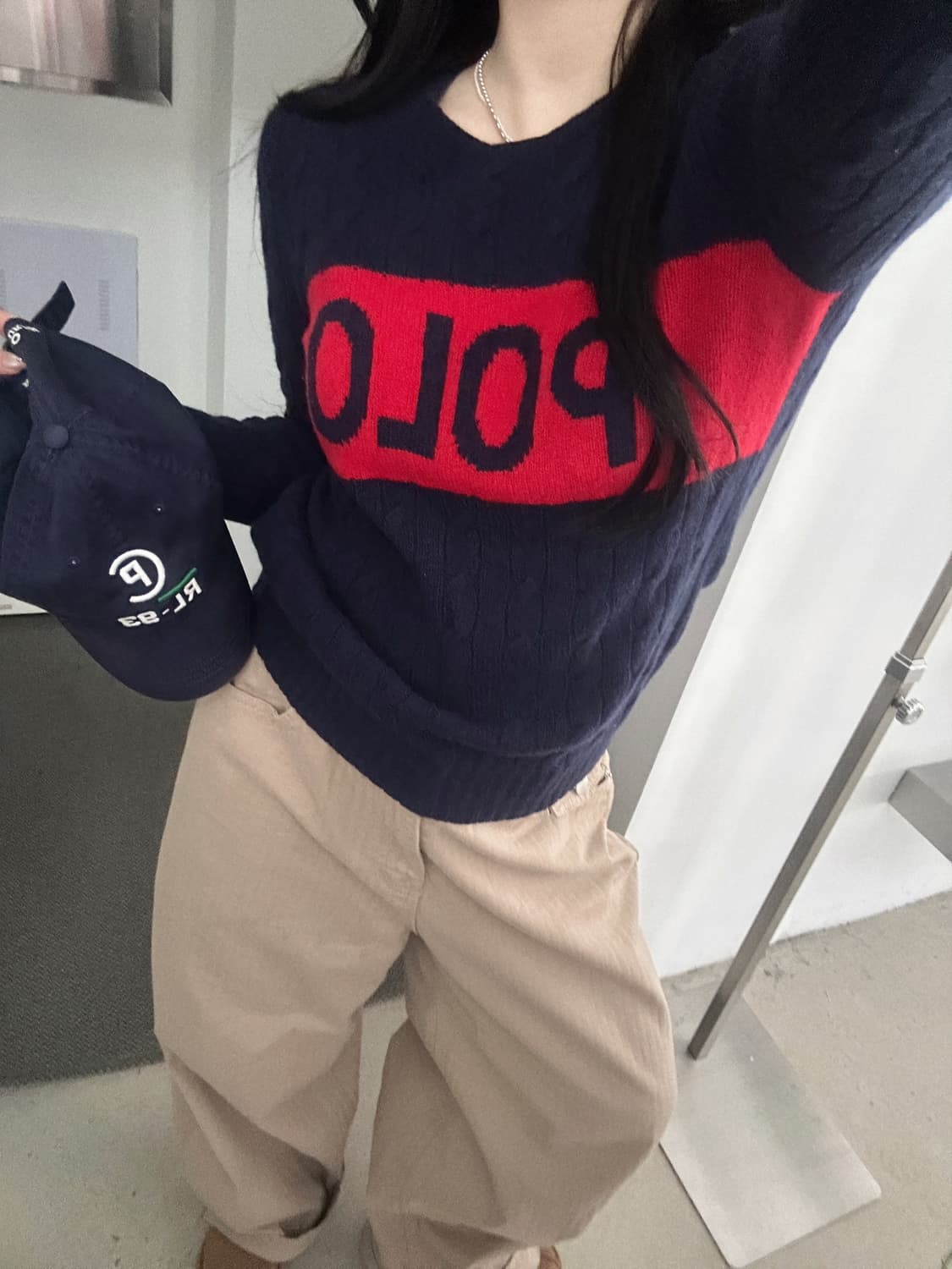 폴로 랄프로렌 빅로고 울 캐시미어 케이블 니트  상품이미지7