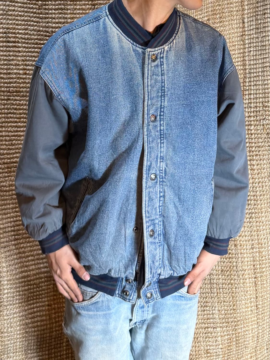 빈티지 데님 바시티 상품이미지2