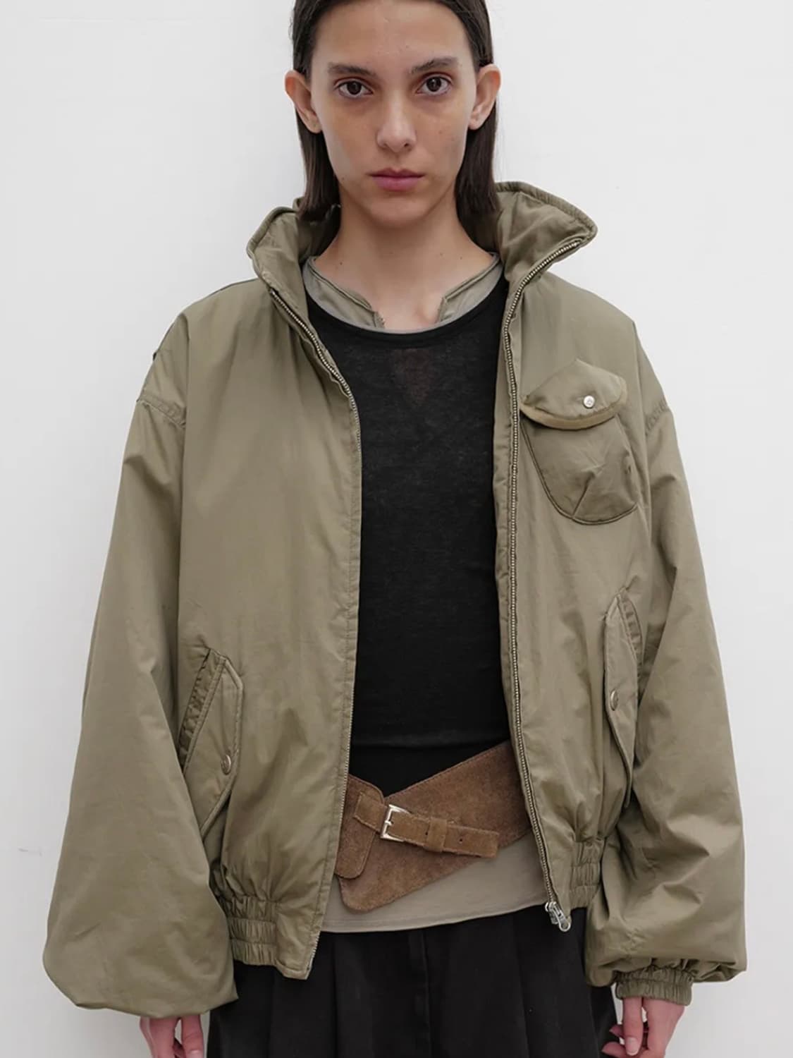 오픈와이와이 봄버자켓 카키 s 상품이미지1