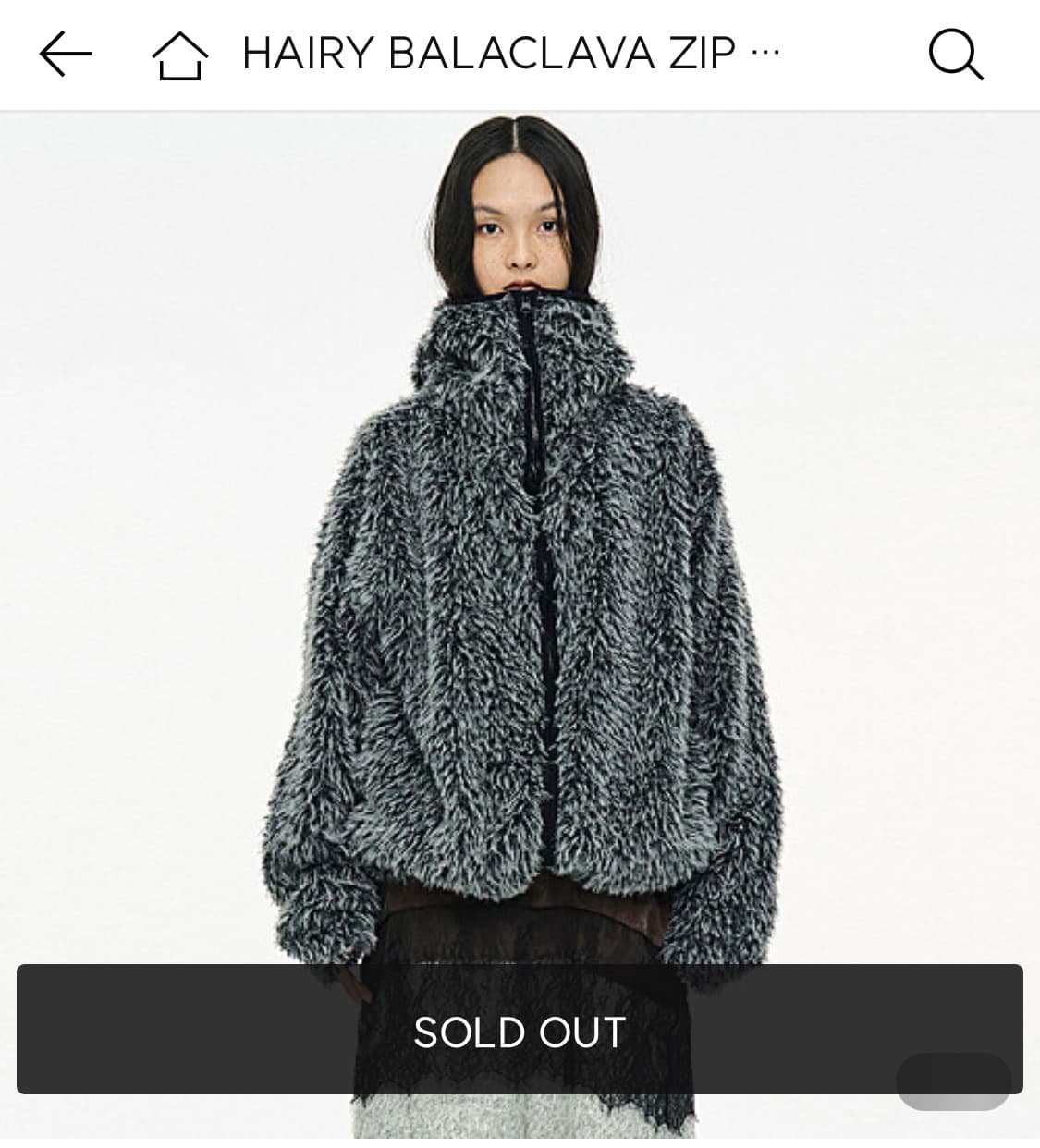 세릭 cerric 바라클라바 후드 집업 HAIRY BALACLAVA ZI 상품이미지1