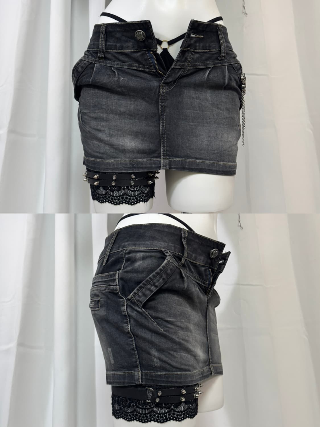 skull chain skirt 상품이미지2