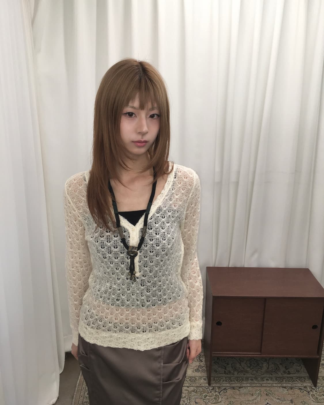 아이보리 크로쉐 니트 상품이미지2