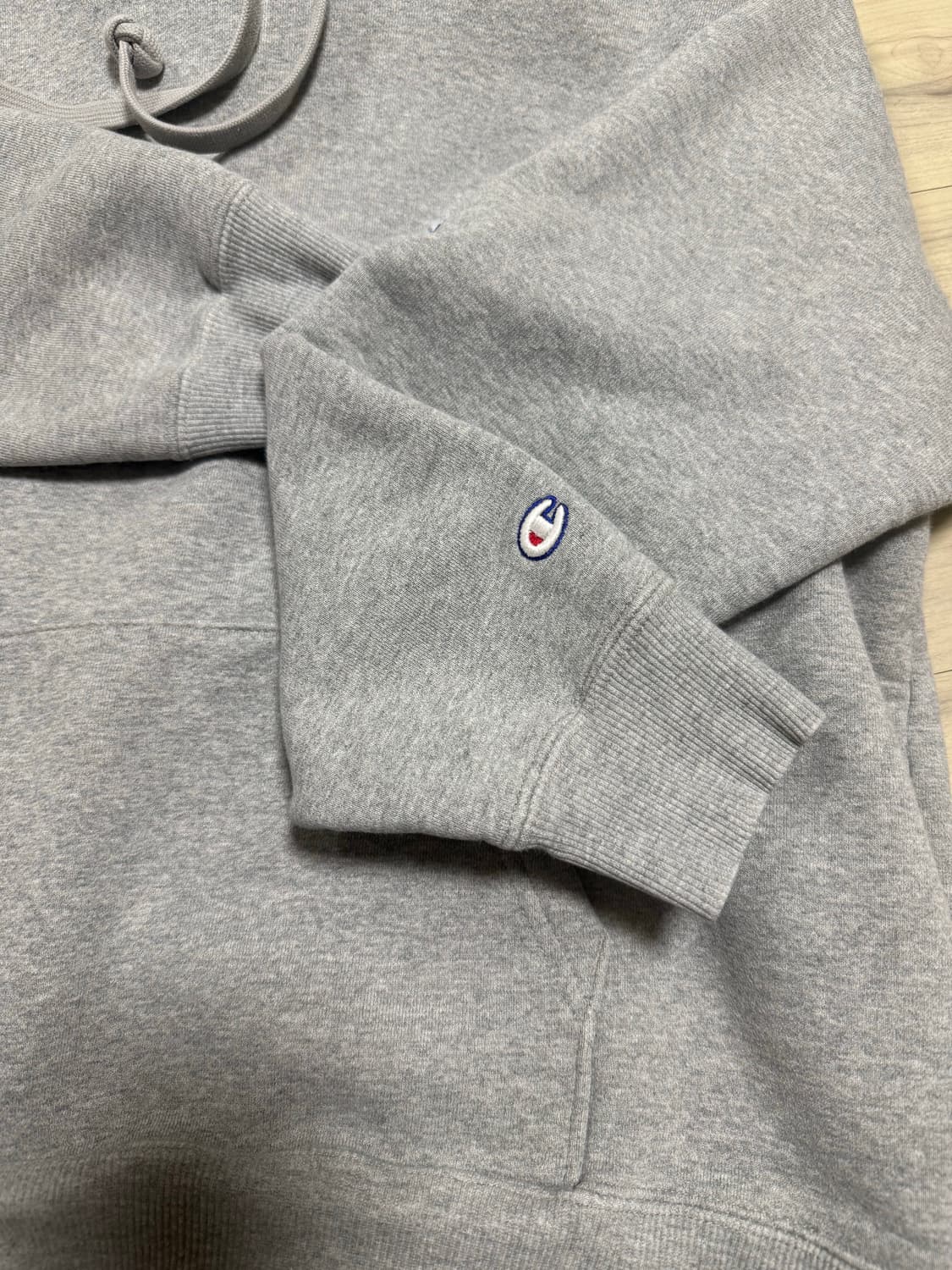 챔피온 리버스 위브 후드티 그레이 L 상품이미지3