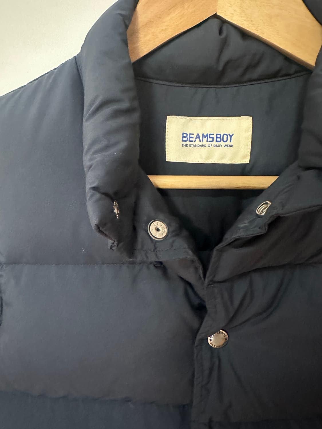 빔즈보이 네이비 패딩조끼 상품이미지4