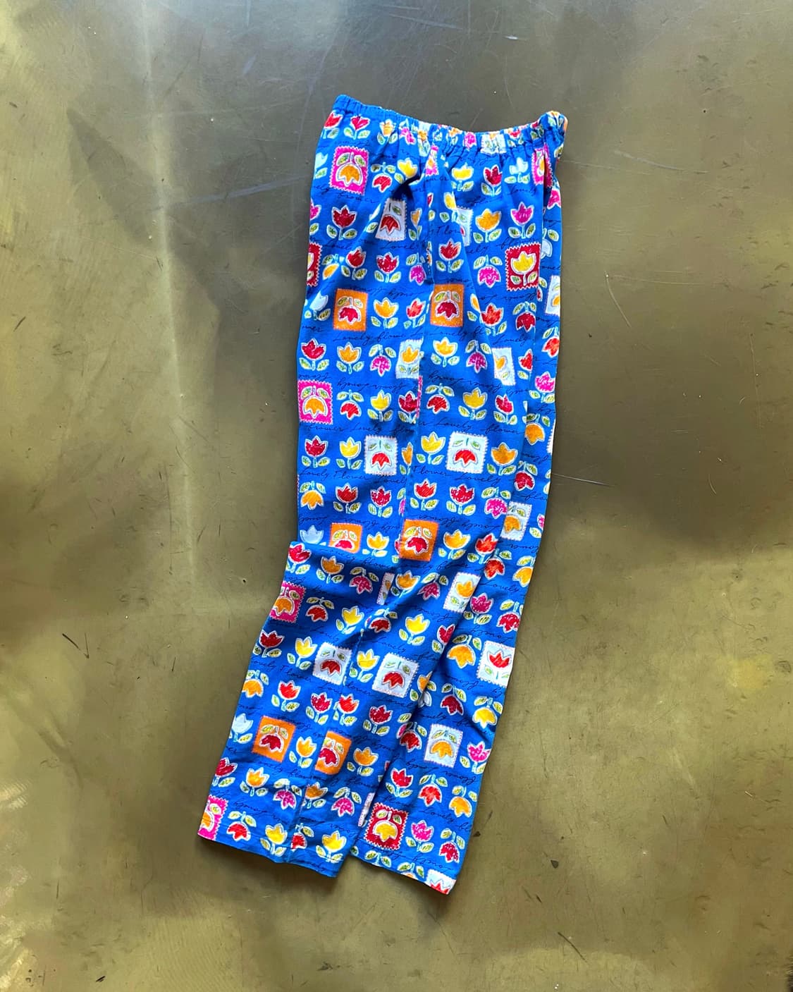 JPN Vintage Floral Art Pattern Pants 상품이미지3
