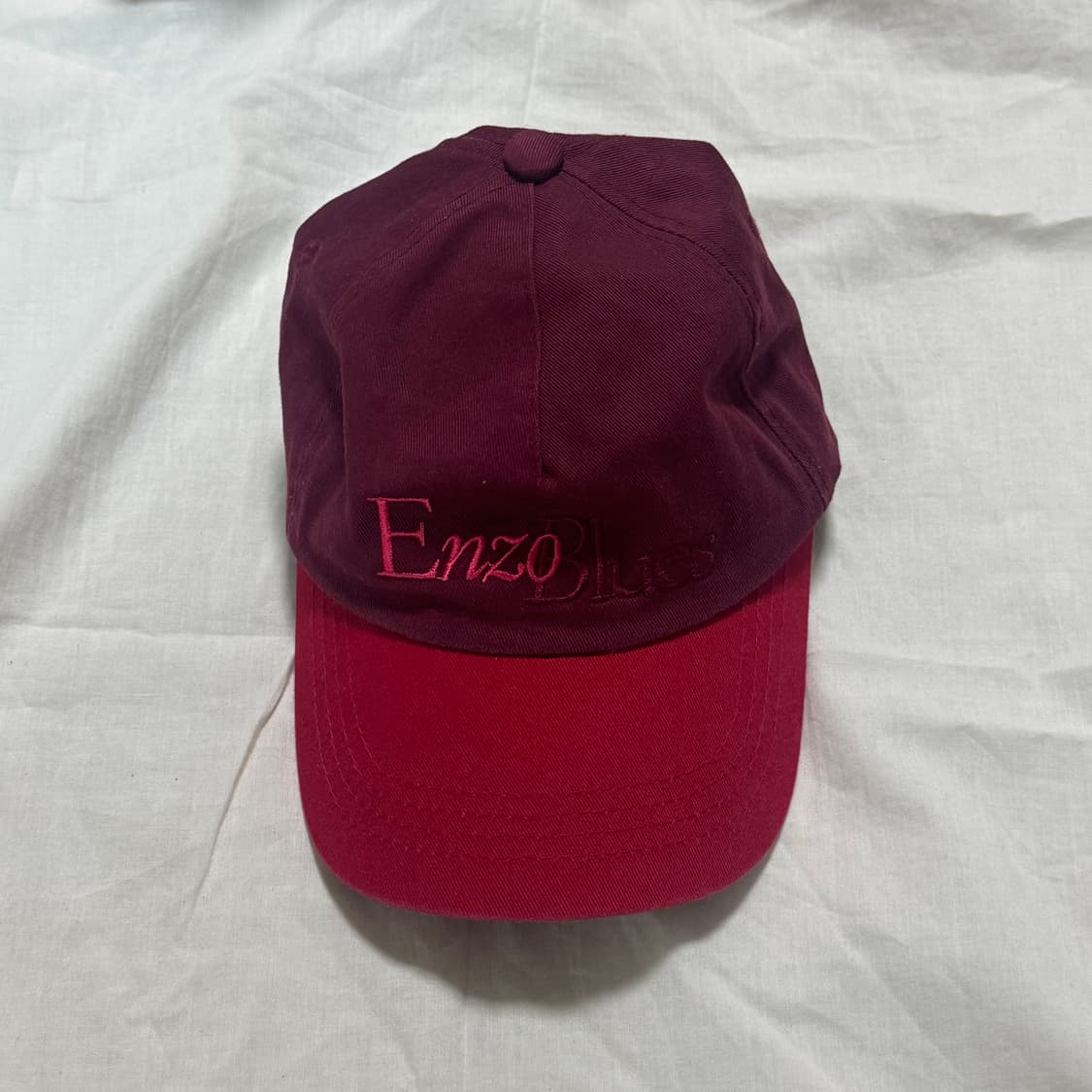 엔조블루스 워싱 컬러 볼캡 모자 레드 버건디 상품이미지5