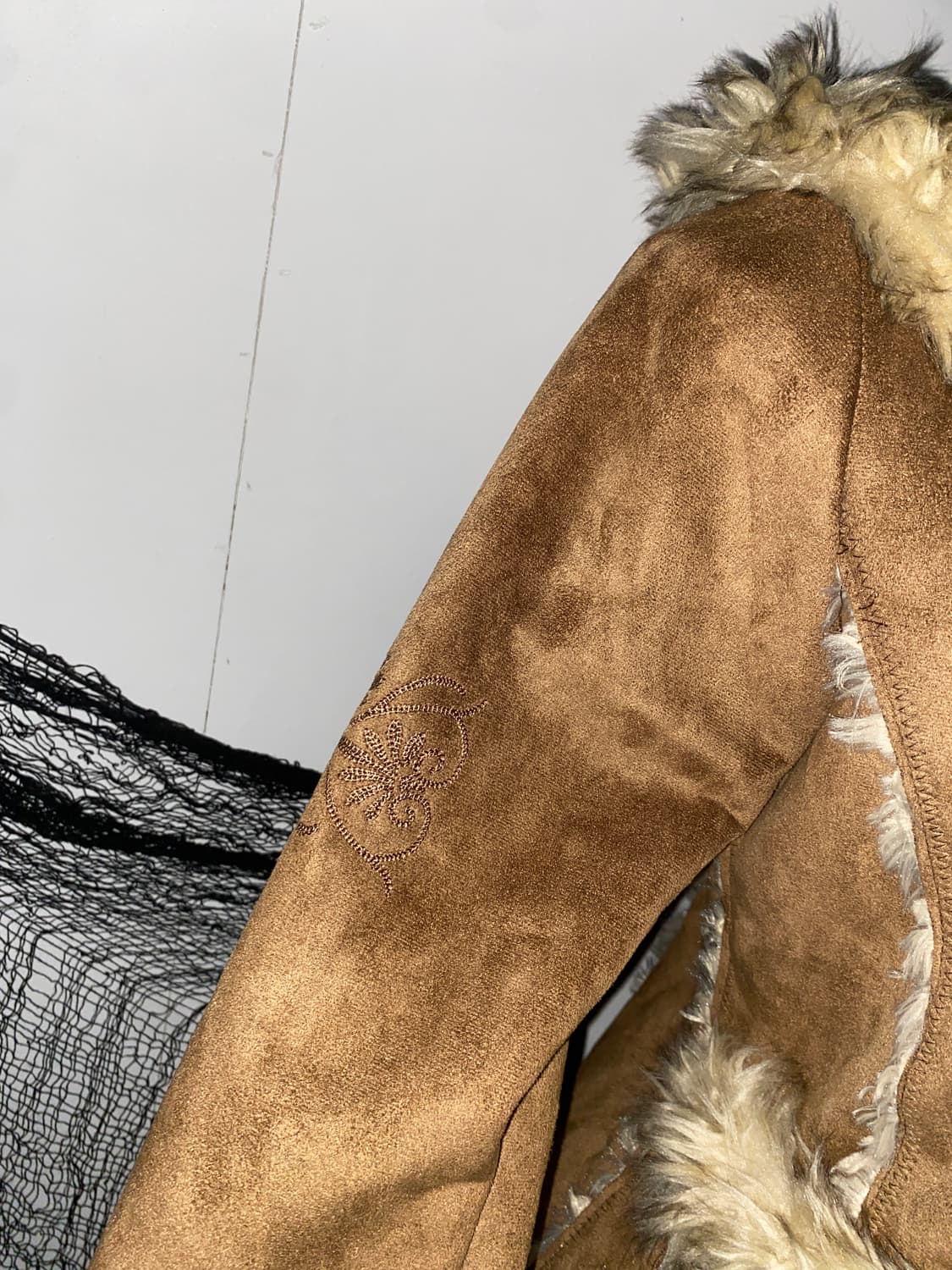 ꒰ঌ 히피 그런지 벨벳 자수 퍼 자켓 ໒꒱ 상품이미지4