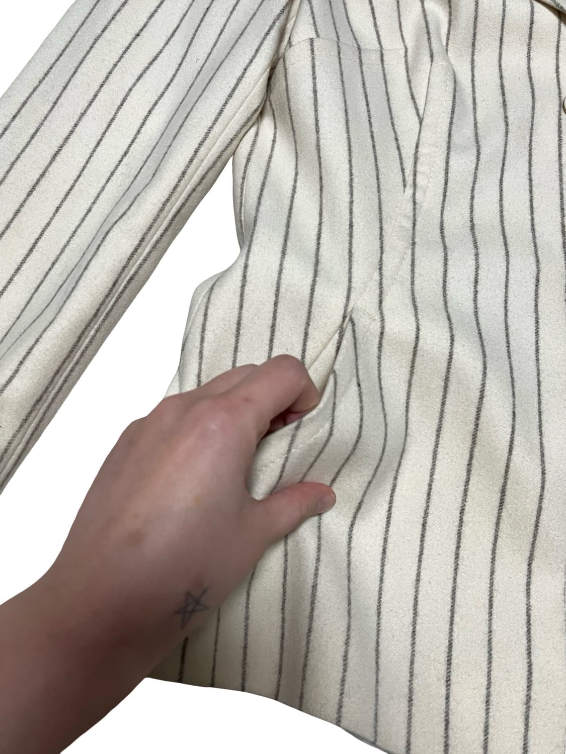 HUGO BOSS 여성 울 스트라이프 자켓 상품이미지2