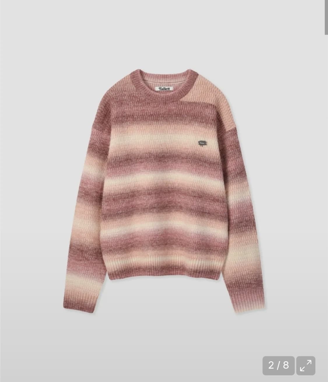 팔렛 스트라이프 그라데이션 니트 핑크 M 상품이미지1