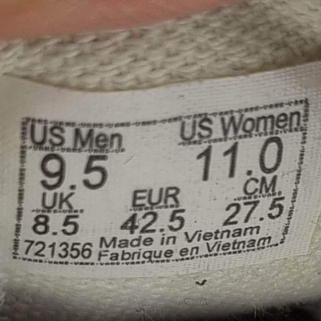 반스 체커보드 검솔 남성스니커즈275 상품이미지6