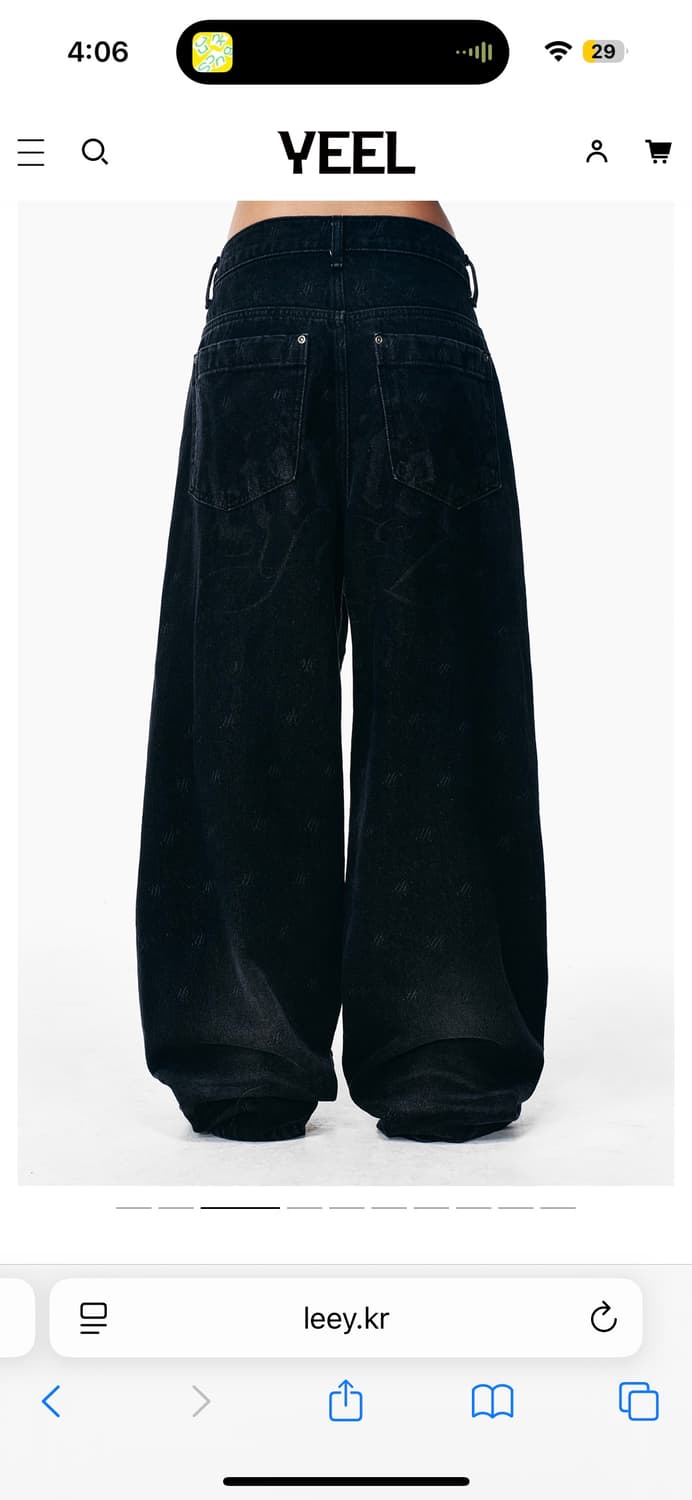 Yeel 데님팬츠 LOGO PRINT PANELED PANTS BLAC 상품이미지3