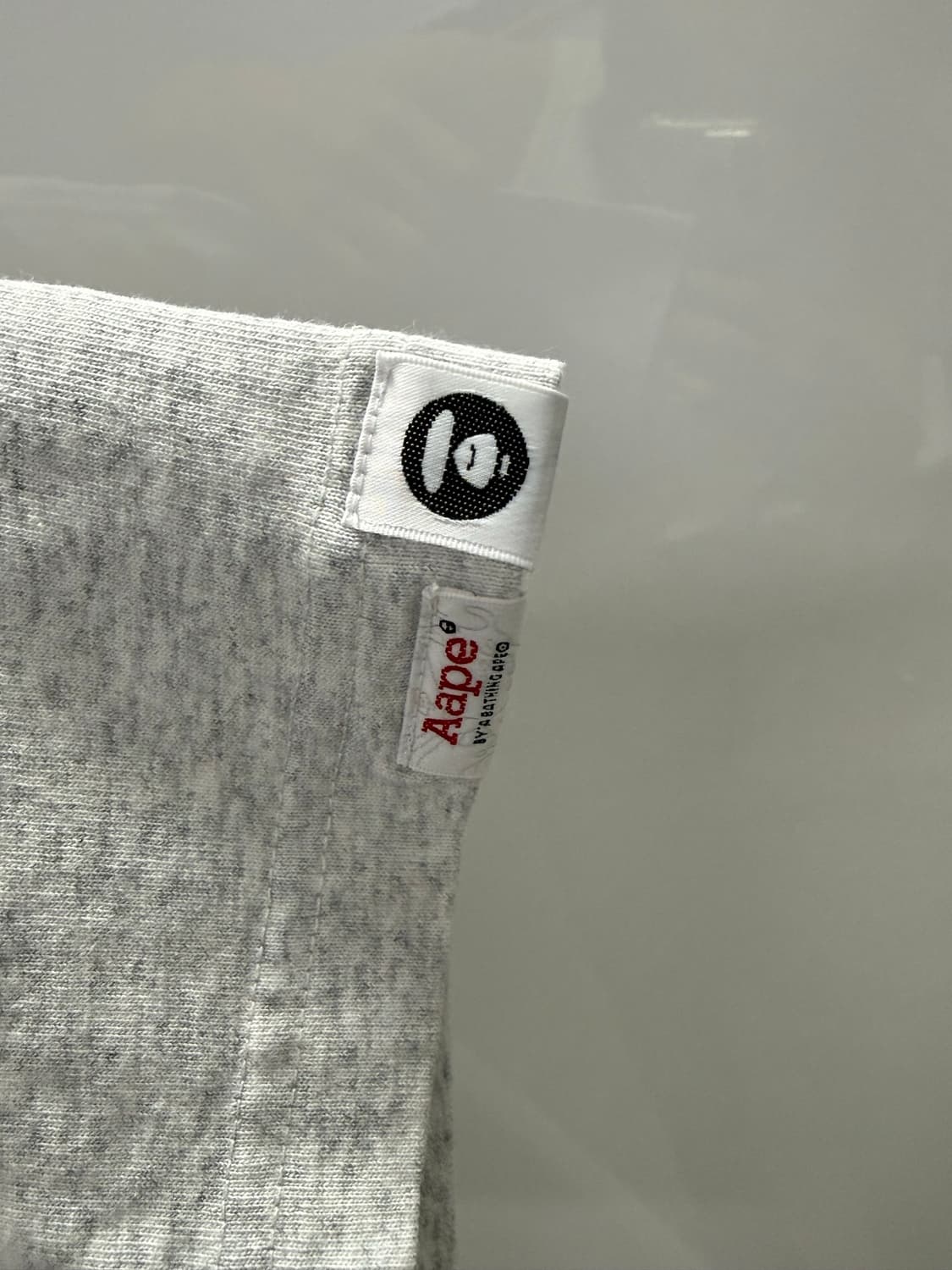 Aape 하트 로고 반팔티 그레이 상품이미지6
