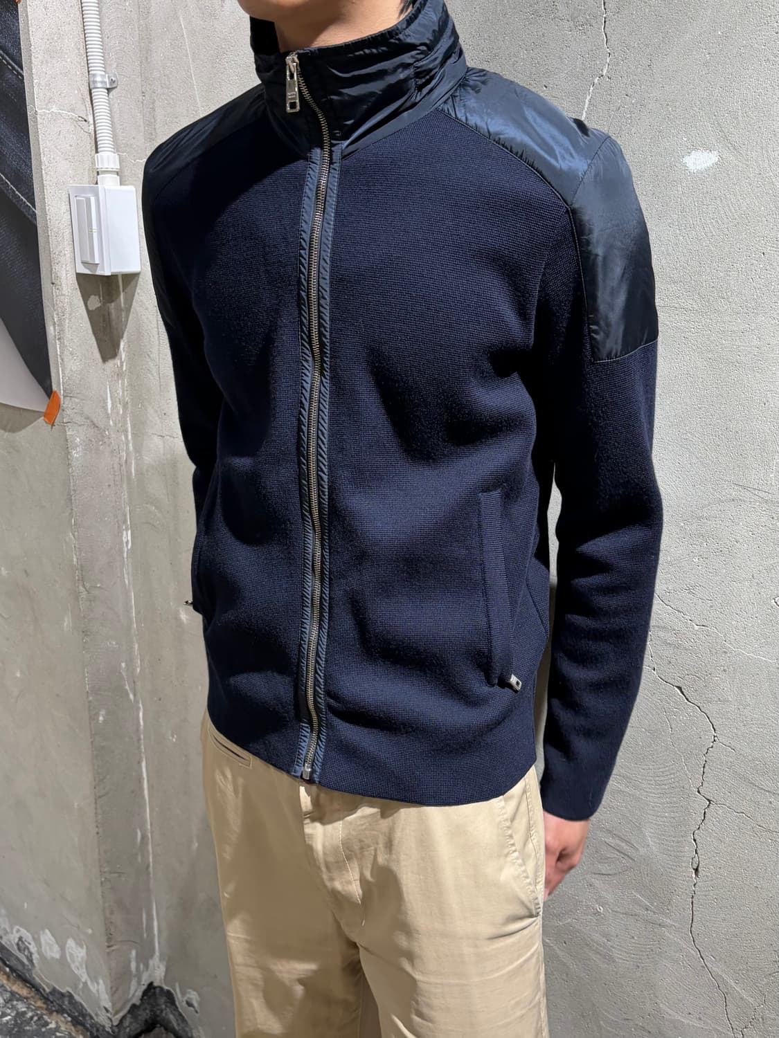 Prada 프라다 버진울 리나일론 하이브리드 집업 상품이미지1