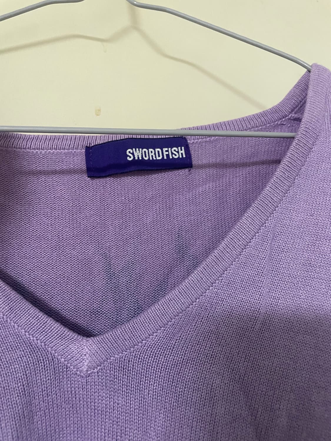 빈티지 퍼플 프린팅 니트 상품이미지4