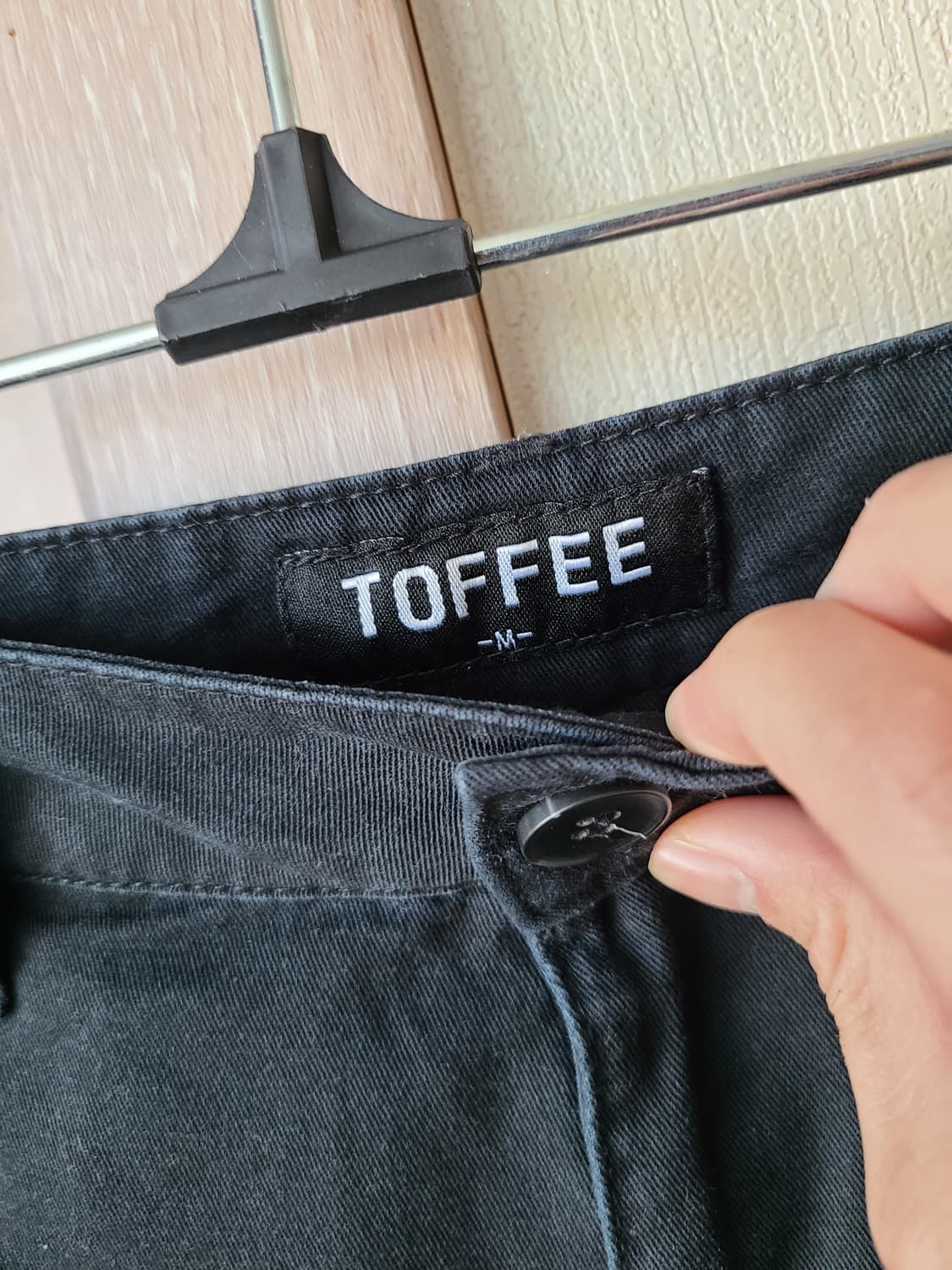 [M] 토피 원턱 와이드 코튼 팬츠 네이비 블랙, 샌드 일괄 판매 상품이미지3