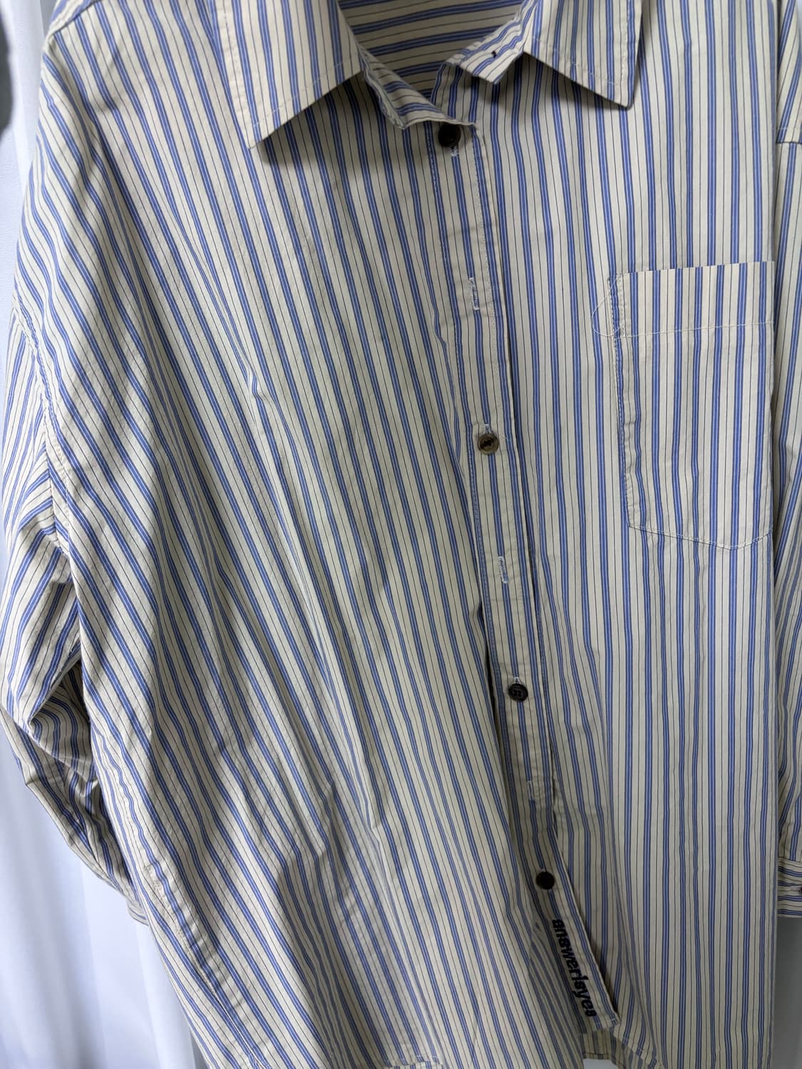 엔써이즈예스 스트라이프 셔츠 (인플루언서 이나연 착용) 상품이미지4