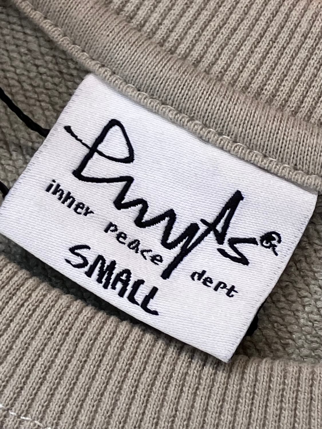 PHYPS® X MU:P 스티치 맨투맨 베이지 S  #csz3520 상품이미지5