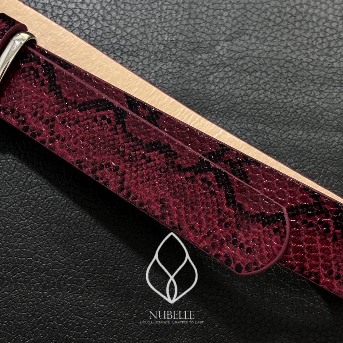 🌗 Python snake belt / 뱀피 스네이크 가죽 벨트 상품이미지5