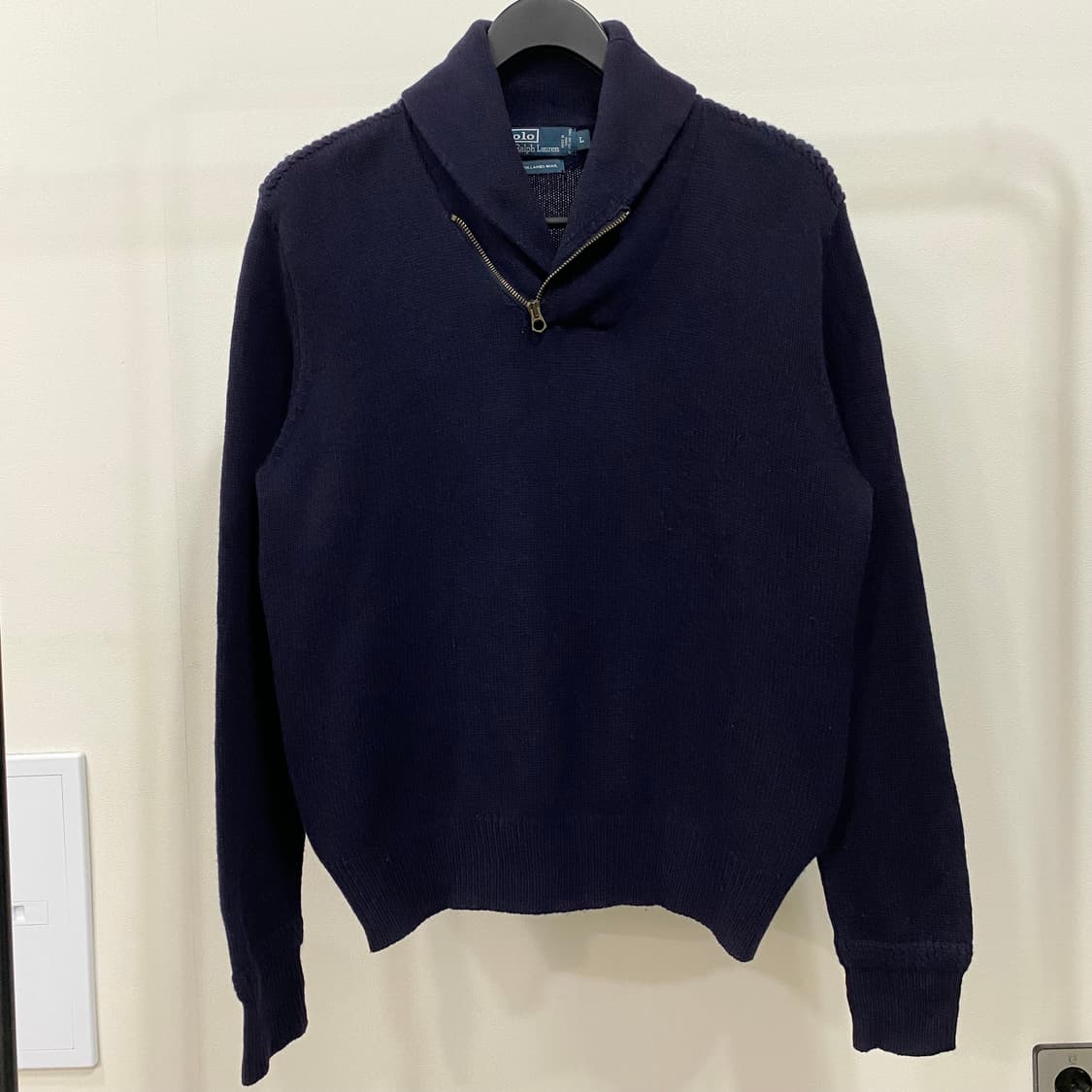 폴로 랄프로렌 램스울 숄카라 쿼터집업 니트 상품이미지1