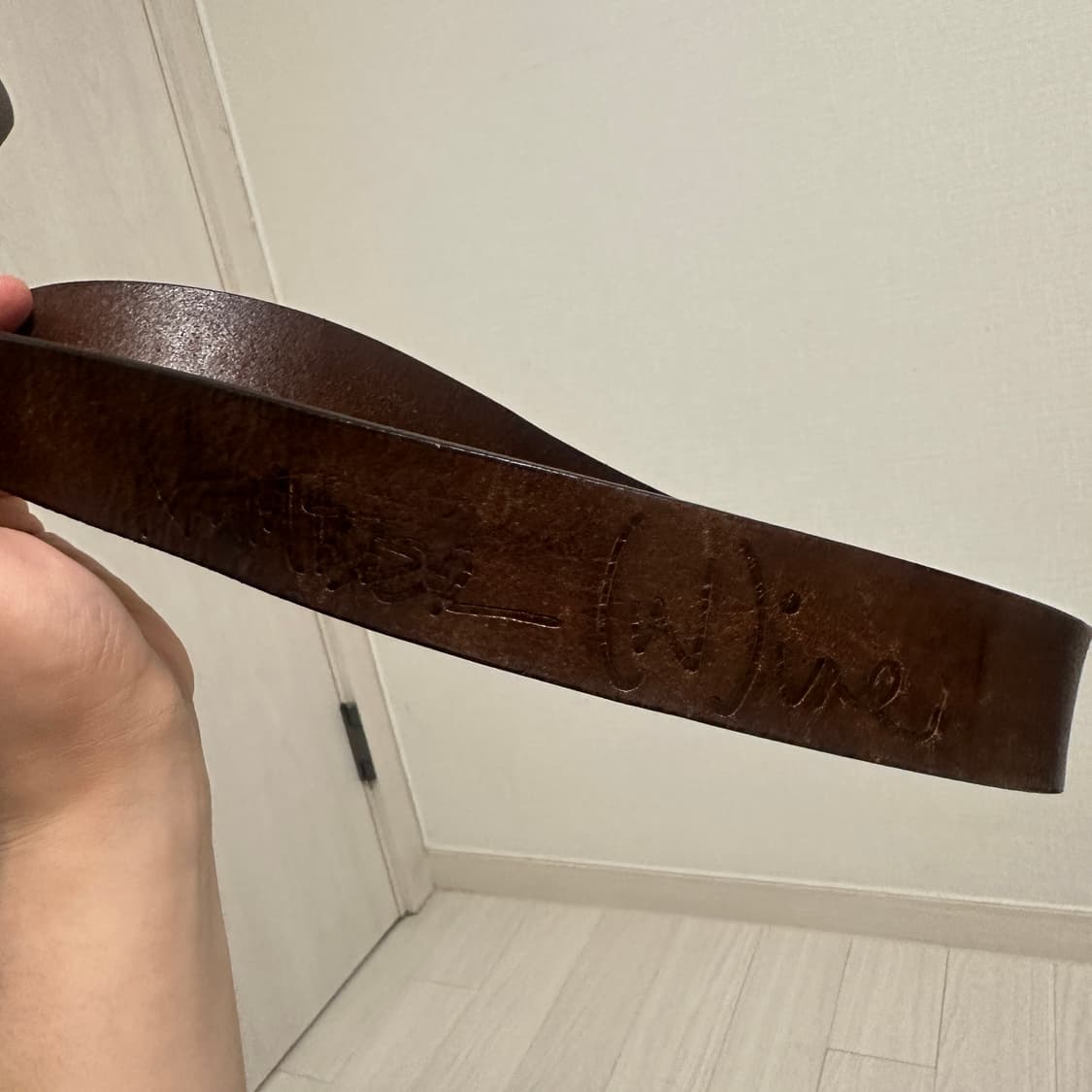 넘버나인 카우레더 벨트 브라운 상품이미지3