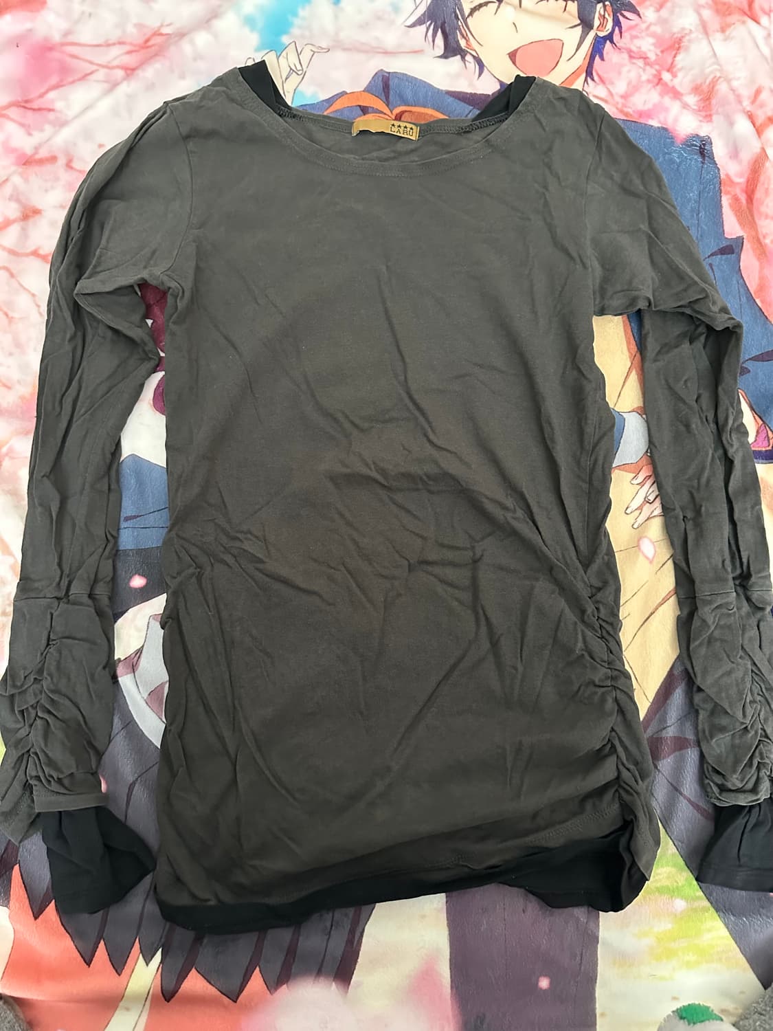 레이어드 셔링 긴팔티 상품이미지1