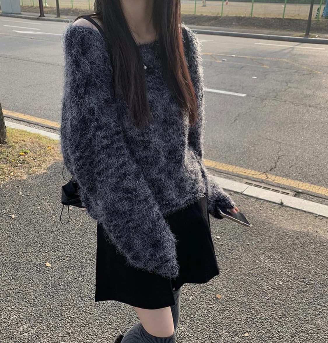 애니원모어 앙고라 니트 티 상품이미지1