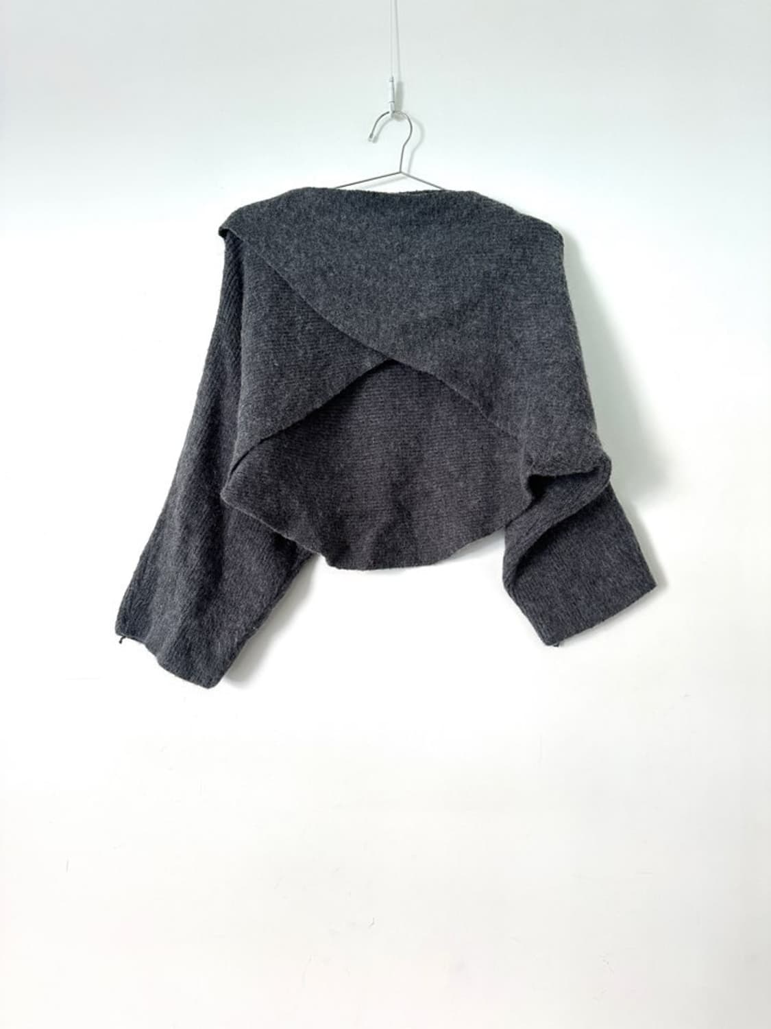 Short vertical open knit / grey 상품이미지1