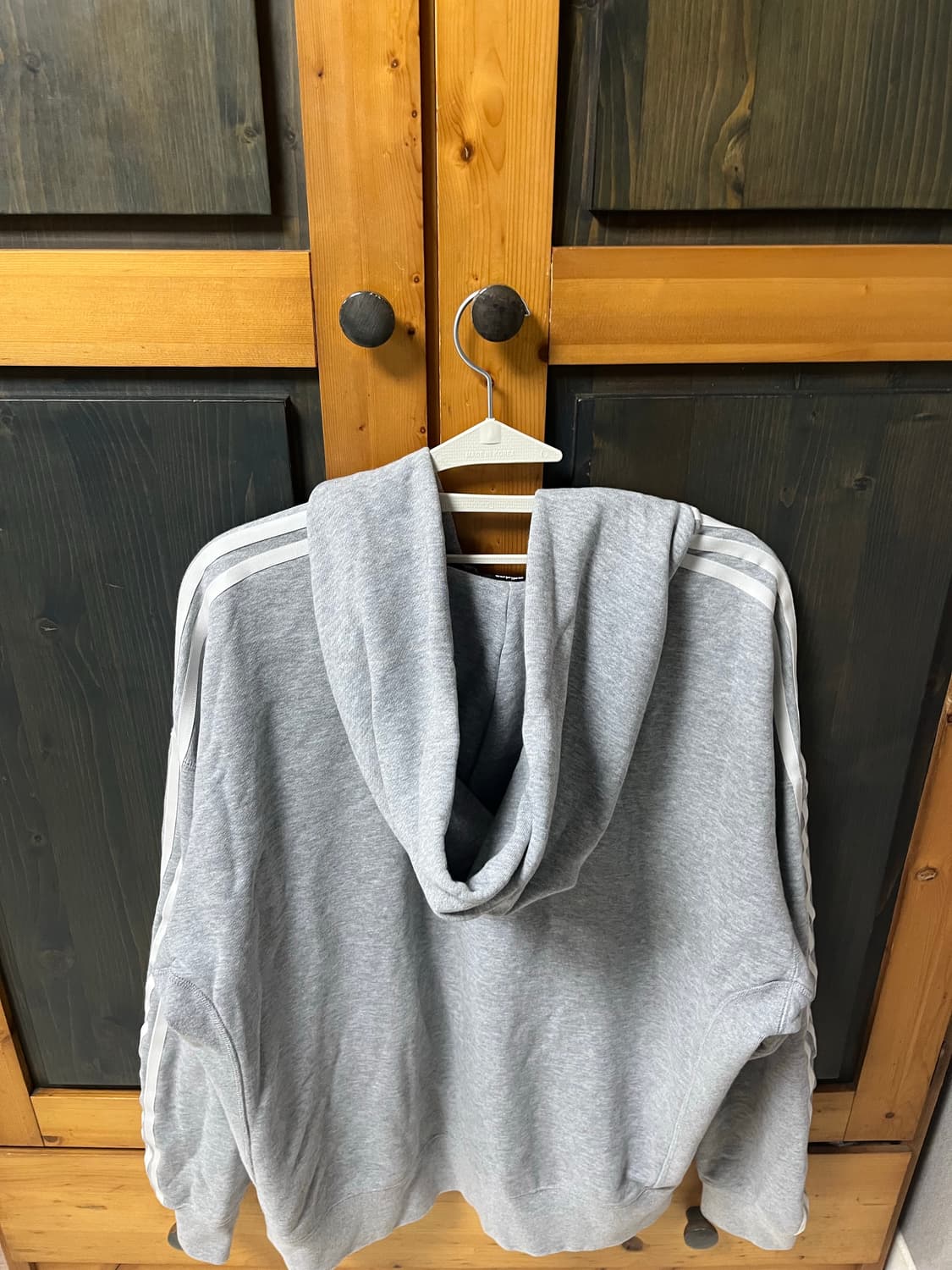 아디다스 삼선 후드집업 그레이 상품이미지2