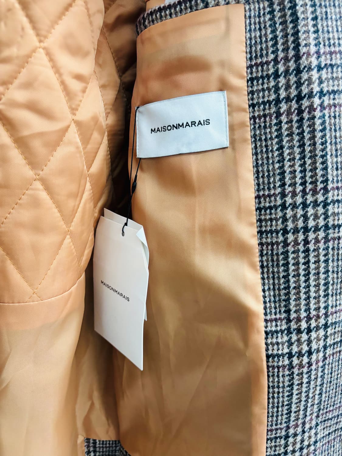 [새 상품] 메종마레 MAISON MARAIS 울 체크 싱글 코트 상품이미지4