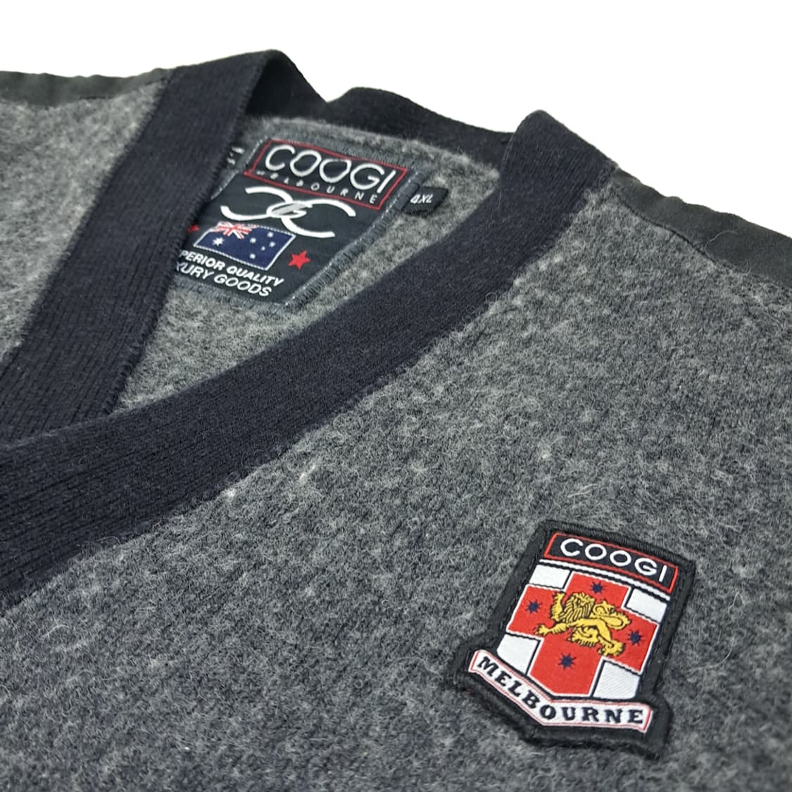 CL142 4XL 쿠지 코튼/울/나일론 혼방 V넥 버튼 가디건 상품이미지4