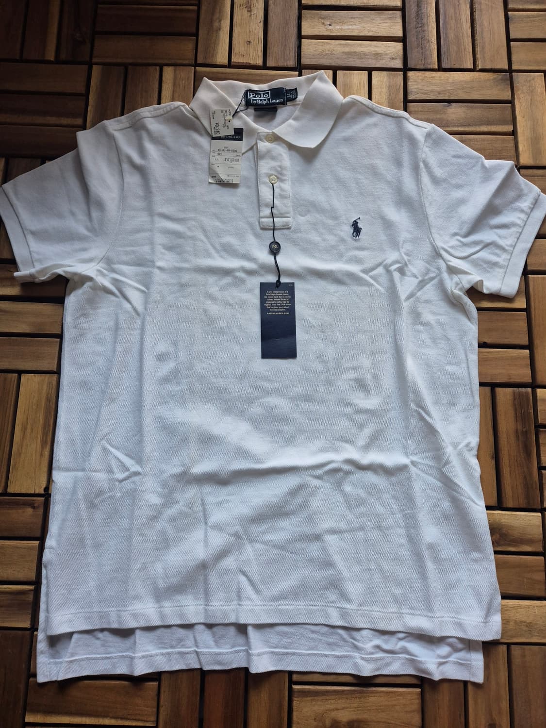 Polo 폴로 랄프 로렌 화이트 피케셔츠 카라티 (데드스탁) 상품이미지1