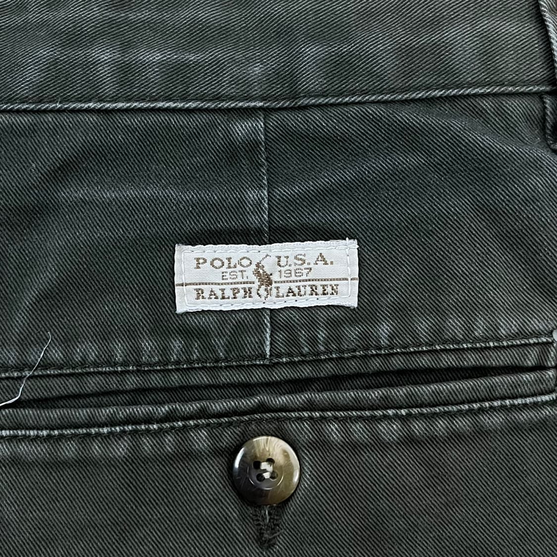 [정품] 폴로 랄프로렌 올리브색 주름 반바지 b18 상품이미지4