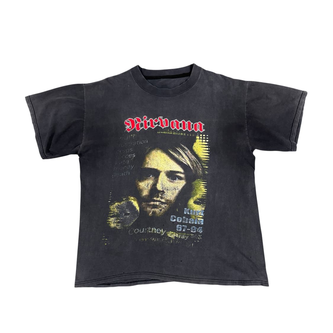 빈티지 90s Nirvana 너바나 커트코베인 메모리얼 티셔츠 상품이미지1