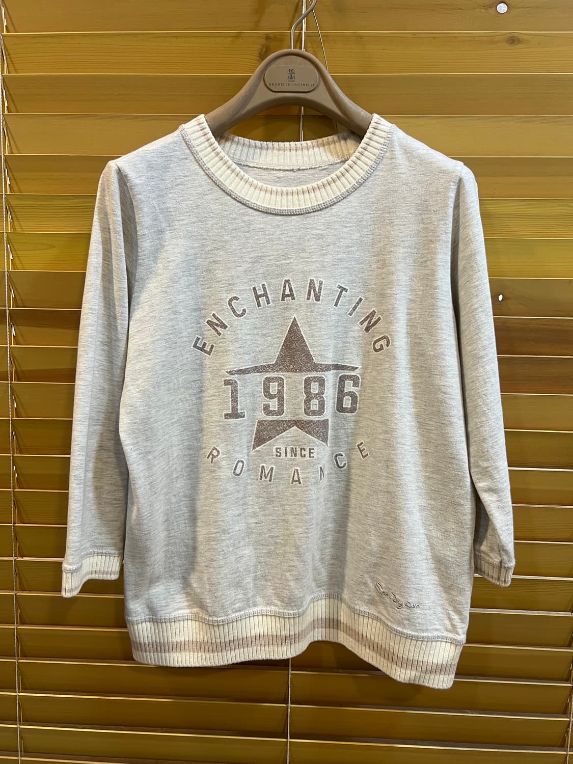 손정완 여성 멜란지그레이 라운드티셔츠 코튼티셔츠 상품이미지2