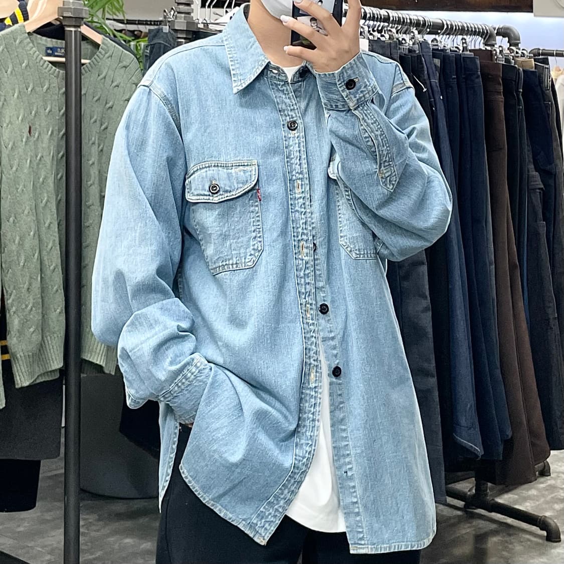 리바이스 연청 데님셔츠 상품이미지1