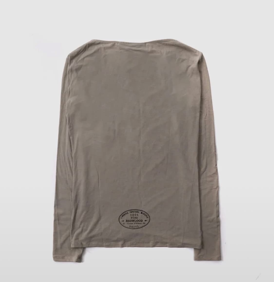 배드블러드 KEEP SLEEPING 보트넥 루즈핏 티 - 샌드 상품이미지5