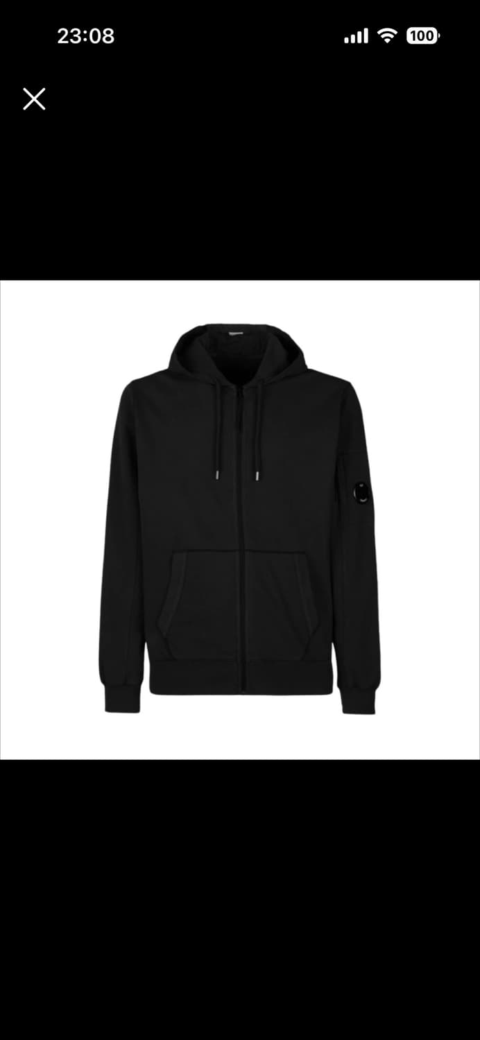 cp컴퍼니 후드집업 블랙 상품이미지1