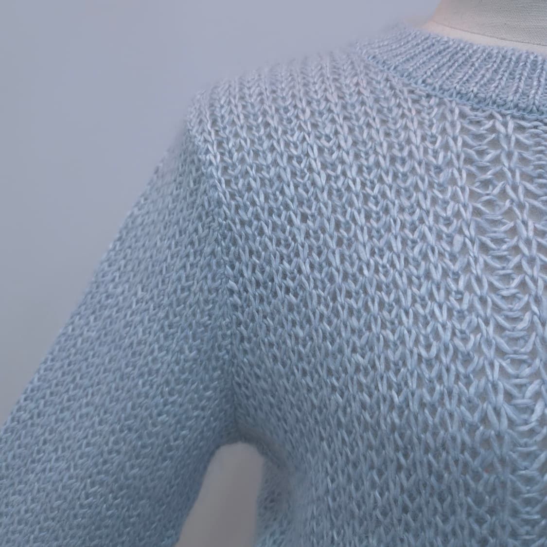 일본제 실크울  꽈배기 니트 스웨터 상품이미지5