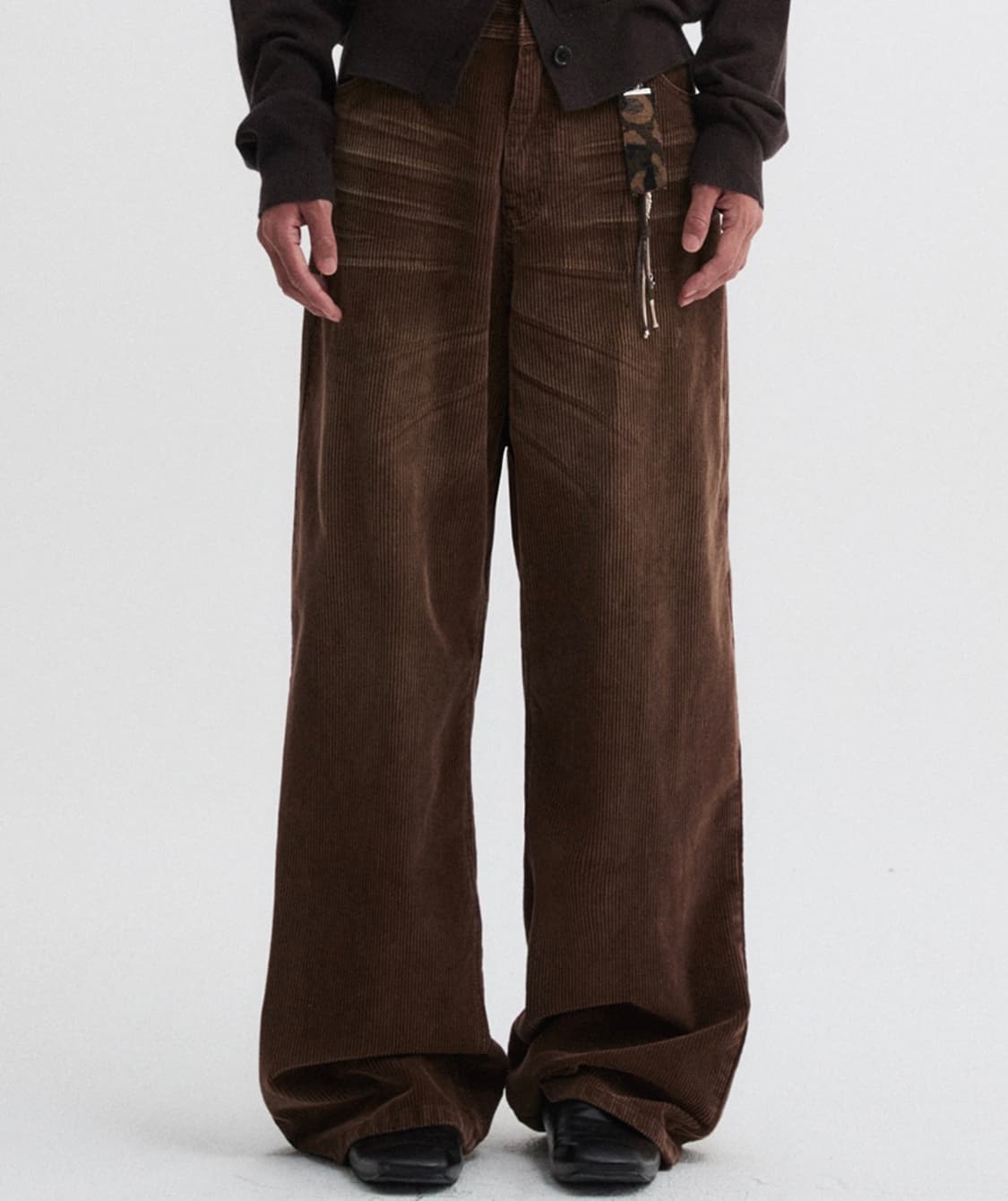 DNSR 레가시 코듀로이 와이드 팬츠 브라운 M 상품이미지1