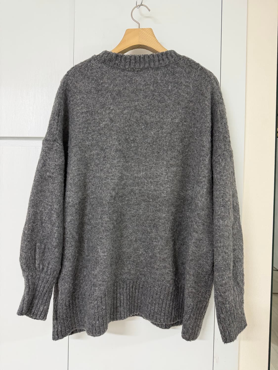 박시 그레이 가디건 남녀공용 상품이미지2