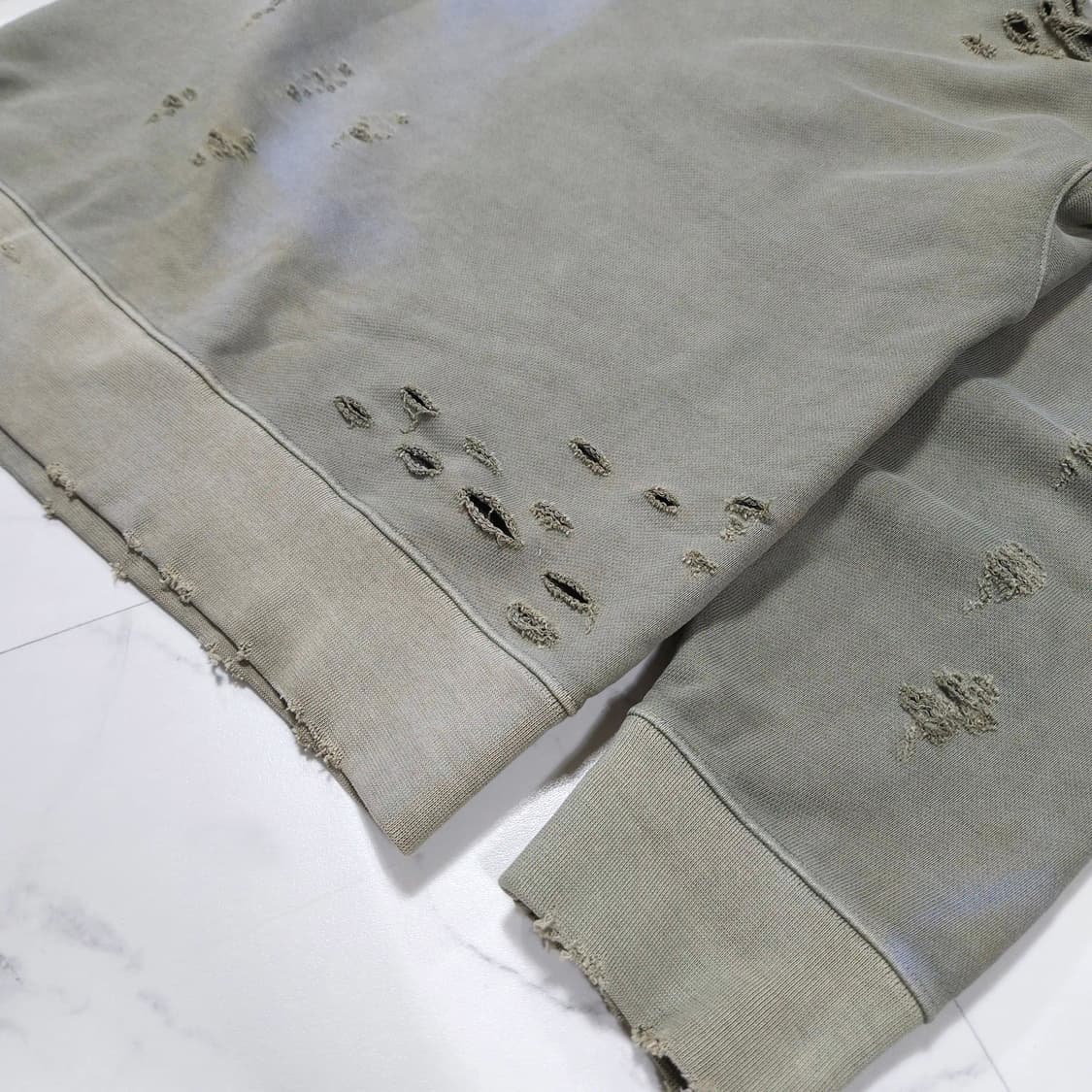 100~105)어텐션로우 디스트로이드ver.2 피그먼트 맨투맨 상품이미지5