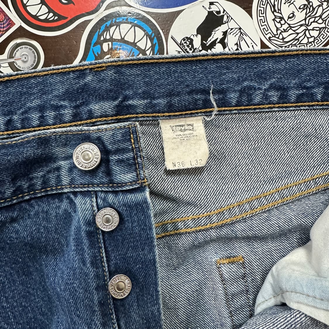 Early 00s 리바이스 501 블루 진 데님 팬츠 36 상품이미지7