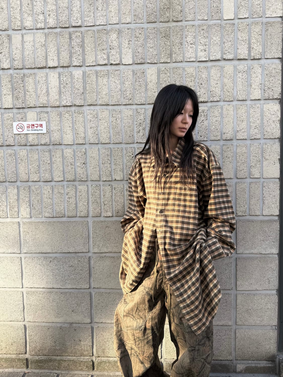 L.L.Bean 오버사이즈 롱 체크셔츠 상품이미지3