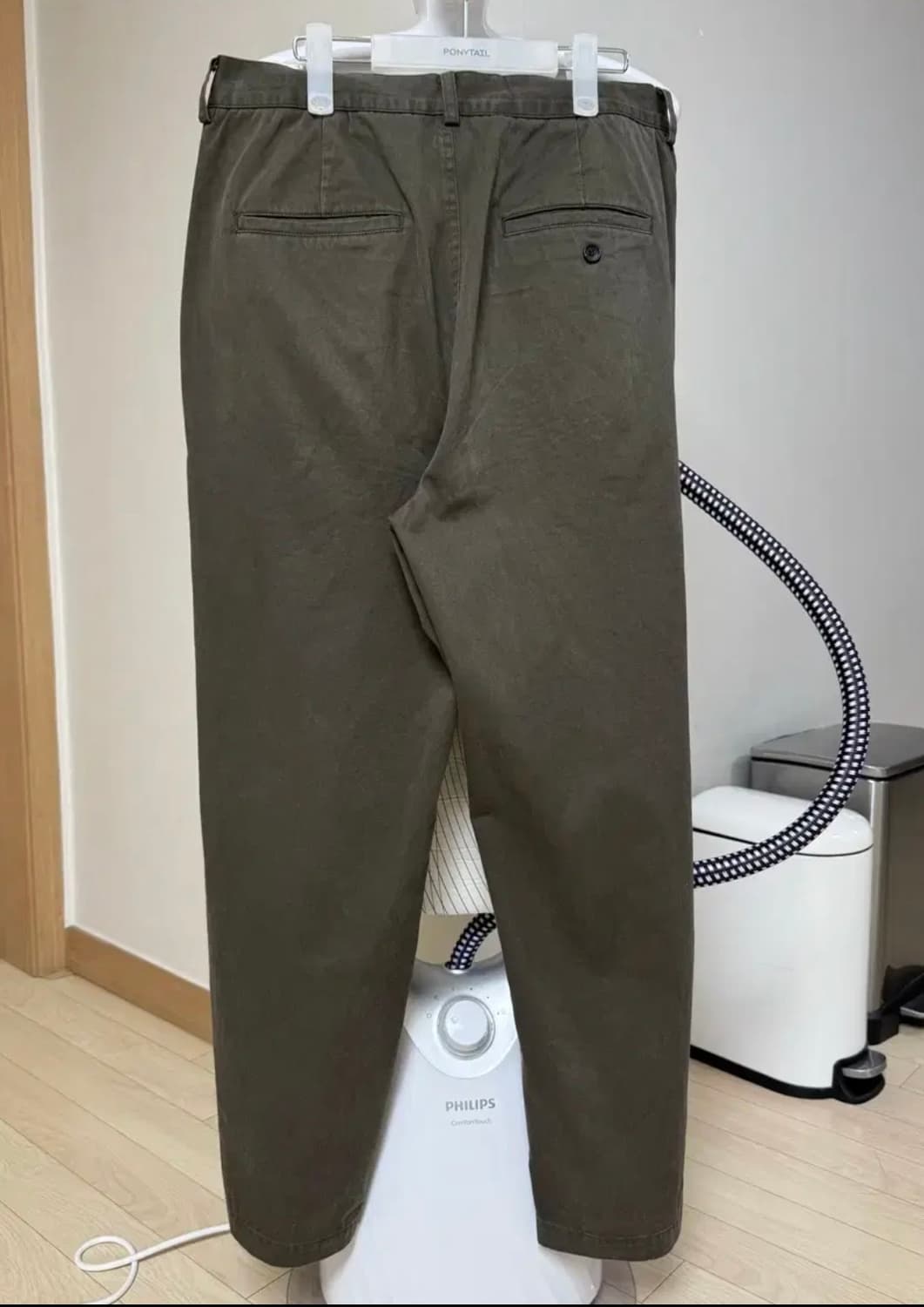 아트이프액츠 원턱 치노 올리브 팬츠L 상품이미지5