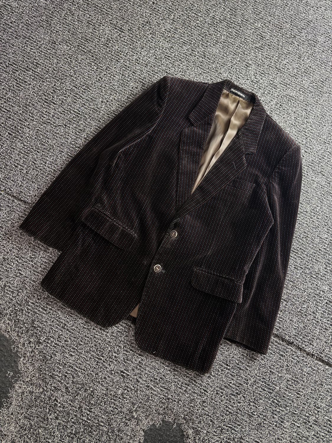 90s YSL 입생로랑 아카이브 스트라이프 벨벳 블레이져 3667 상품이미지1