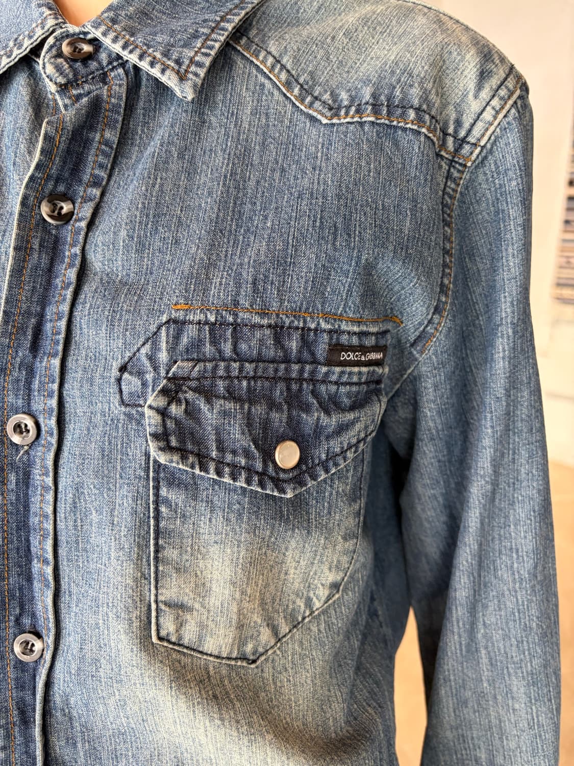 Dolce & Gabbana 중청 데님 셔츠 M 상품이미지5