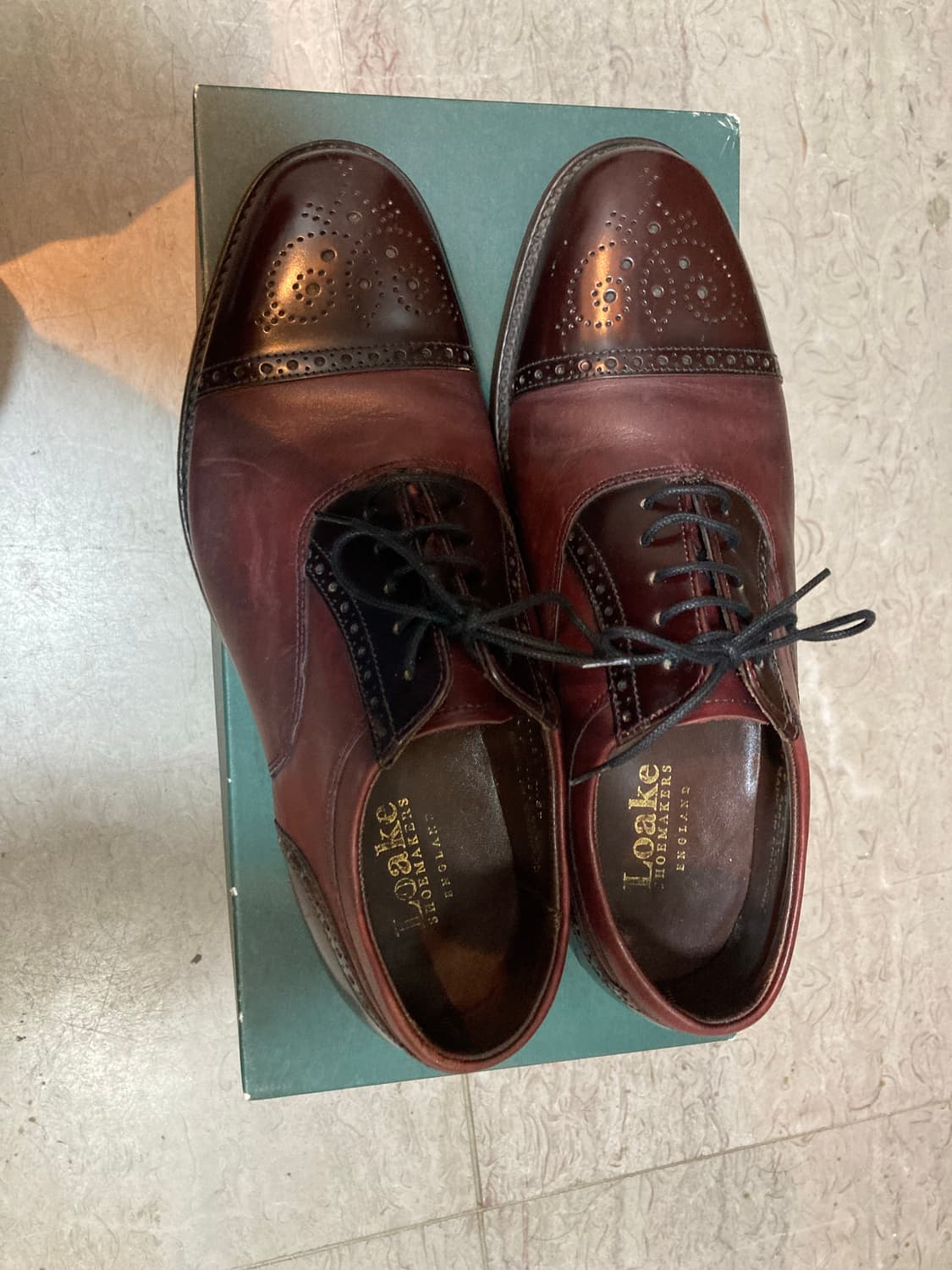 로크 옥스포드 캡토 브로그 버건디 구두  상품이미지6